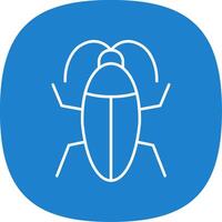 Cockroach Line Curve Icon vector