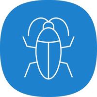 Cockroach Line Curve Icon vector