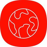 Earth Line Curve Icon vector