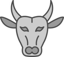 búfalo relleno icono vector