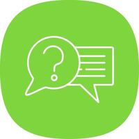 Question Line Curve Icon vector