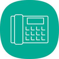 Telephone Line Curve Icon vector