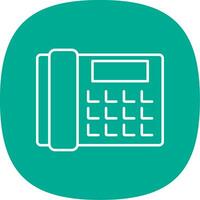 Telephone Line Curve Icon vector