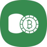 Bitcoin Line Two Color Icon vector