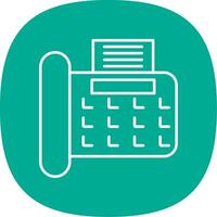 Fax Line Curve Icon vector