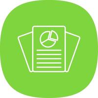 Report Line Curve Icon vector