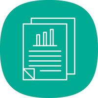 Report Line Curve Icon vector