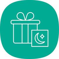 Gifts Line Curve Icon vector