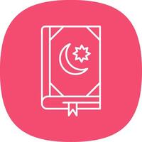 Quran Line Curve Icon vector