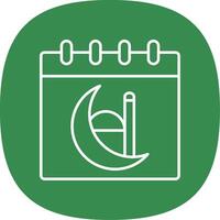 Calendar Line Curve Icon vector