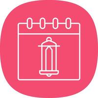 Calendar Line Curve Icon vector