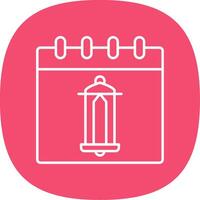 Calendar Line Curve Icon vector