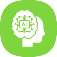 Artificial Intelligence Line Two Color Icon vector