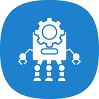 Robot Line Two Color Icon vector