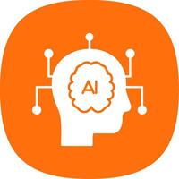 Artificial Intelligence Line Two Color Icon vector