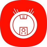 Robot Vacuum Line Two Color Icon vector