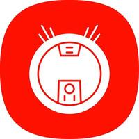 Robot Vacuum Line Two Color Icon vector