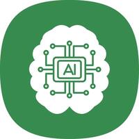 Artificial Intelligence Line Two Color Icon vector