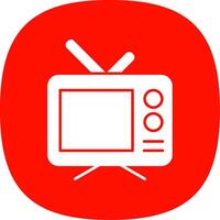 Television Line Two Color Icon vector