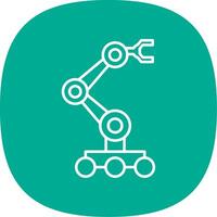 Robotics Line Curve Icon vector