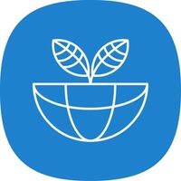 Ecosystem Line Curve Icon vector