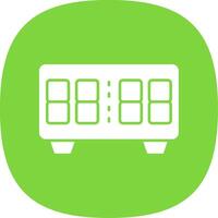 Digital Clock Line Two Color Icon vector