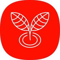 Plant Line Curve Icon vector