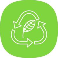 Ecology Line Curve Icon vector