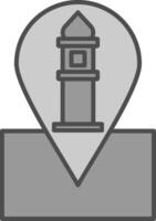 Location Fillay Icon vector