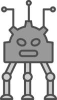 Robotics Fillay Icon vector