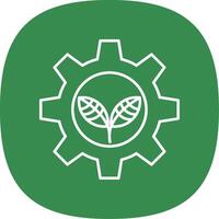 Ecology Line Curve Icon vector