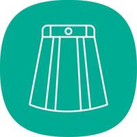 Long Skirt Line Curve Icon vector
