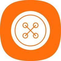 Cloth Button Line Two Color Icon vector