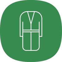 Bath Robe Line Curve Icon vector