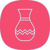 Vase Line Curve Icon vector