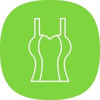 Tanktop Line Curve Icon vector