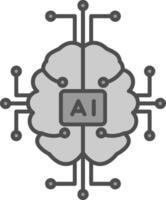 artificial inteligencia relleno icono vector