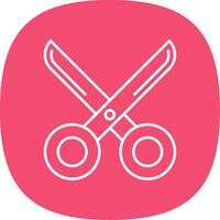 scissor Line Curve Icon vector