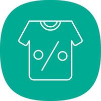 Tshirt Line Curve Icon vector