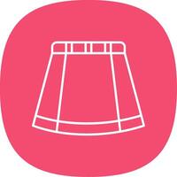 Skirt Line Curve Icon vector