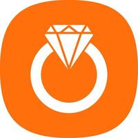 Diamond Ring Line Two Color Icon vector