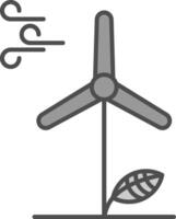 Wind Energy Fillay Icon vector