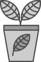 planta relleno icono vector