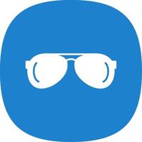 Sun Glasses Line Two Color Icon vector