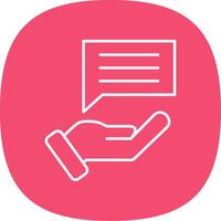 Feedback Line Curve Icon vector