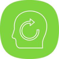 Refresh Line Curve Icon vector