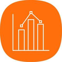 Statistics Line Curve Icon vector