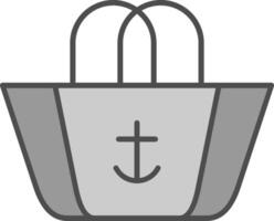 Beach Bag Fillay Icon vector