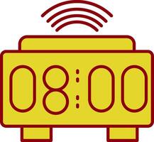 Smart Clock Line Two Color Icon vector