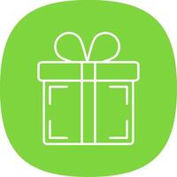 Gift Line Curve Icon vector